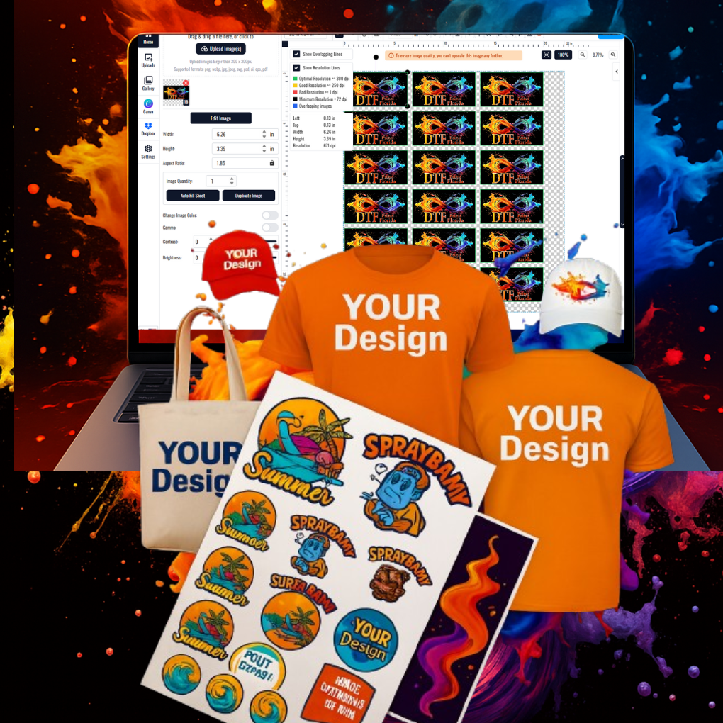 Custom DTF Gang Sheet Builder Online