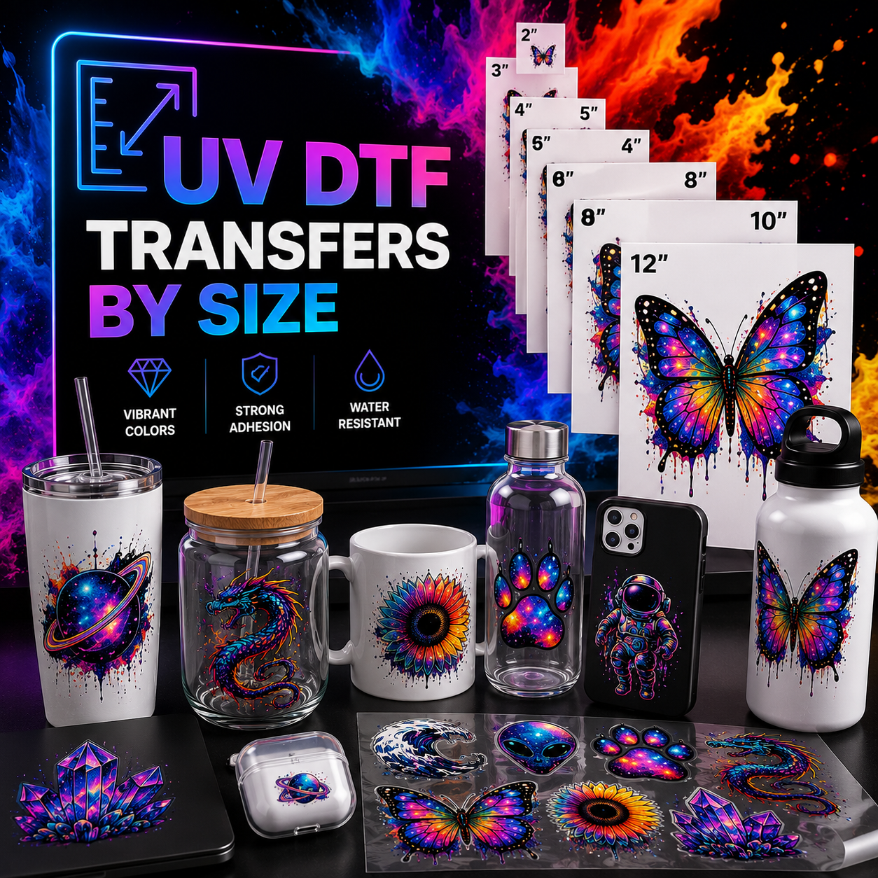 UV DTF Transfers By Size